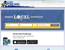 Tablet Screenshot of findthebiz.com